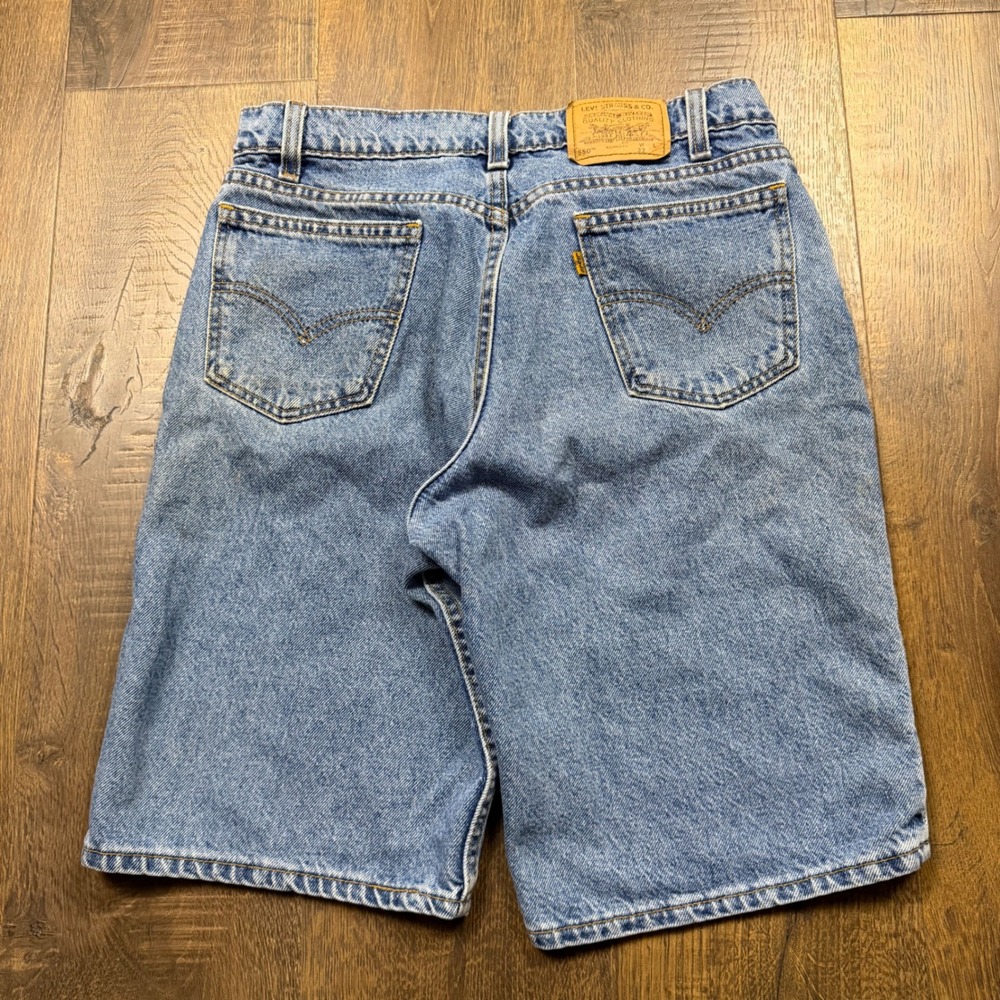 Vintage 90s Levi's 550 Orange Tab Denim Shorts Mens 33 Fits 30 Baggy USA